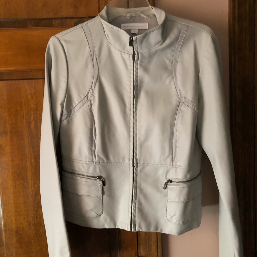 Gray Leather Jacket - image 6